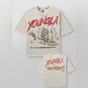 YoungLA 4082 - TOM & JERRY TEES, Size M, NWT